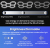 Luz LED hexagonal para garaje, 168 W, brillo ajustable con interruptor de tres paradas 6500 K