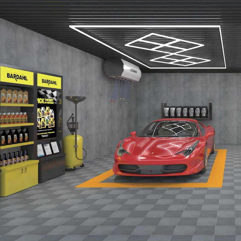 Plafoniera a LED per garage per officine e luci da lavoro per dettagli auto, LED da lavoro a luce intensa
