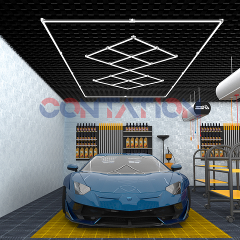 Garage, Werkstatt, Autopflege, LED-Leuchten f&uuml;r die Autoaufbereitung 