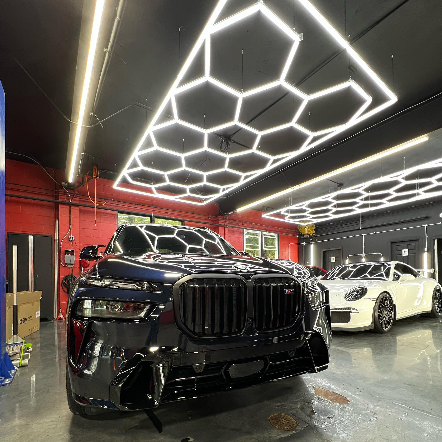 LED-Sechseckleuchten f&uuml;r Garagendetails, sechseckige LED-Deckenleuchten, Arbeitsleuchten