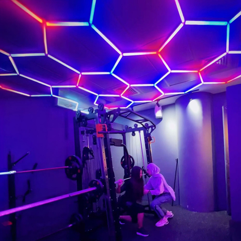 육각형 RGB 조명