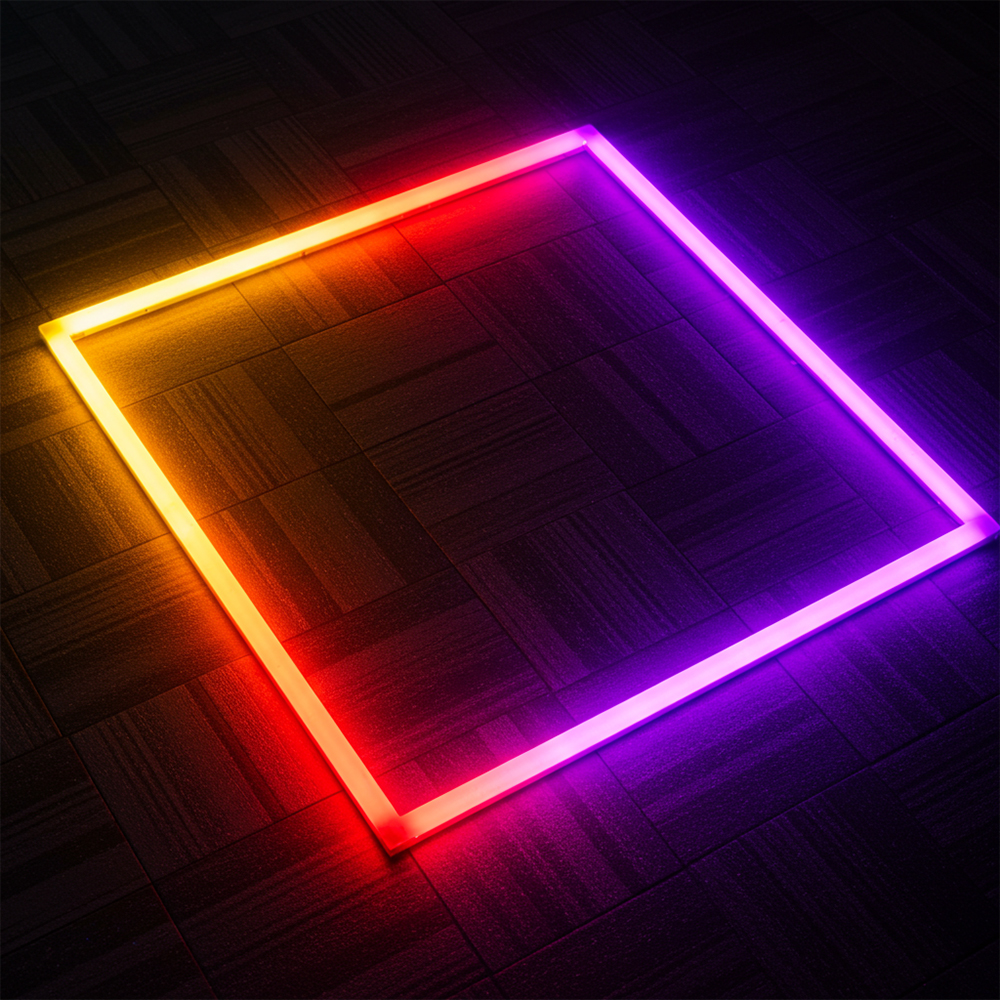 RGB LED 사각 프레임 천장 조명 기구, 4바 디자인