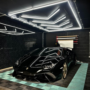 Sechseckige LED-Garagenleuchte, sechseckige Deckenbeleuchtung f&uuml;r Autoreparatur, Autodetailing und Werkstatt